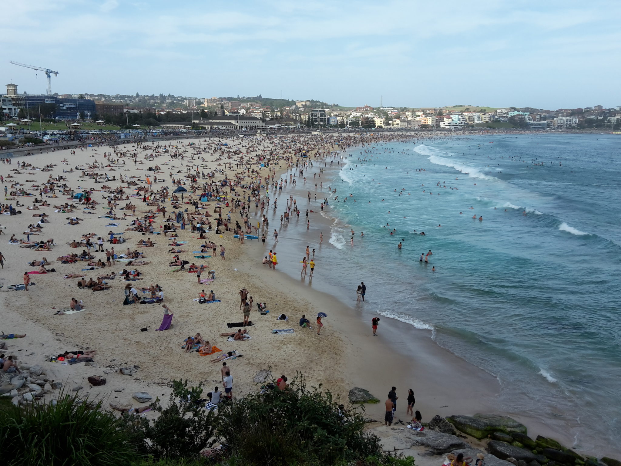 Udsigt til Bondi, Sydney. Fem ting.