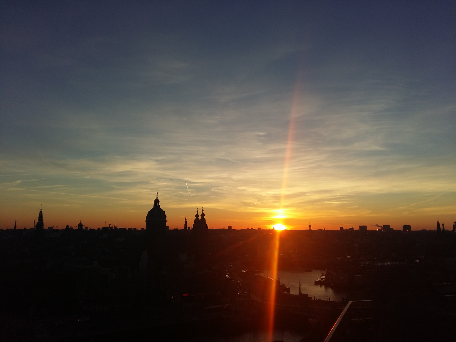 Sunset from SkyLounge, Amsterdam